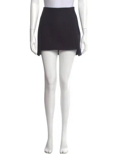Pre-owned Cult Gaia Wool Mini Skirt In Blue