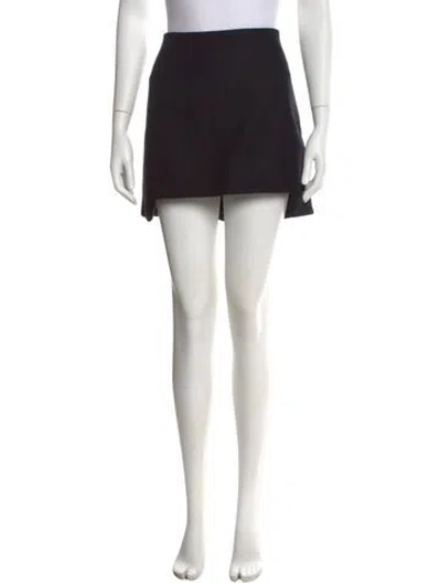 Pre-owned Cult Gaia Wool Mini Skirt W/ Tags In Black