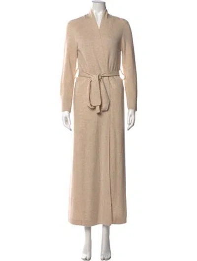 Pre-owned Cult Gaia Wool V-neck Sweater In Neutral