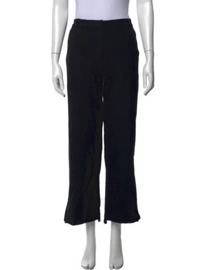 Pre-owned Cult Gaia Wool Wide Leg Pants In Black