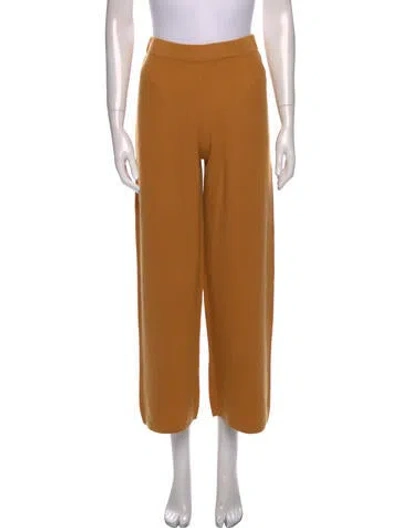 Pre-owned Cult Gaia Wool Wide Leg Pants W/ Tags In Yellow