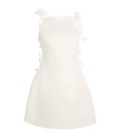 Cult Gaia Wool-silk Tara Mini Dress In White