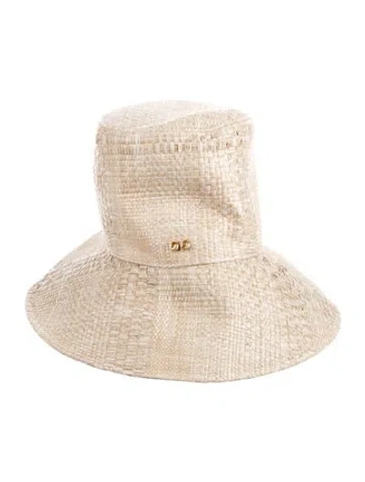 Pre-owned Cult Gaia Woven Sun Hat In Neutrals