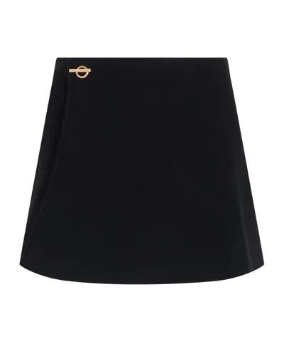 Cult Gaia Wrap Mini Skirt In Black