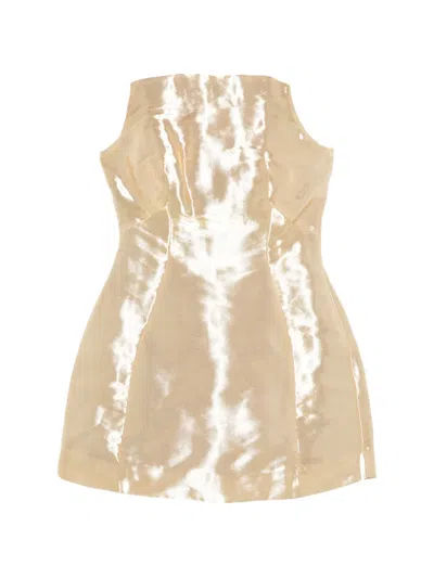Cult Gaia Wren Strapless Mini Dress In Nude