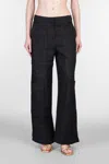 Cult Gaia Wynn Wide-leg Cargo Pant In Black