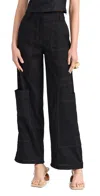 Cult Gaia Wynn Wide-leg Cargo Pant In Black In Black