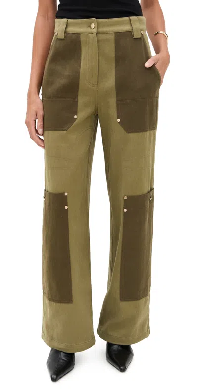 Cult Gaia Wynn Pants Rosemary Multi In Green