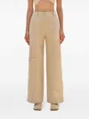 Cult Gaia Wynn Drawstring Hem Pants In 中性色