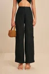 Cult Gaia Wynn Wide-leg Cargo Pant In Black