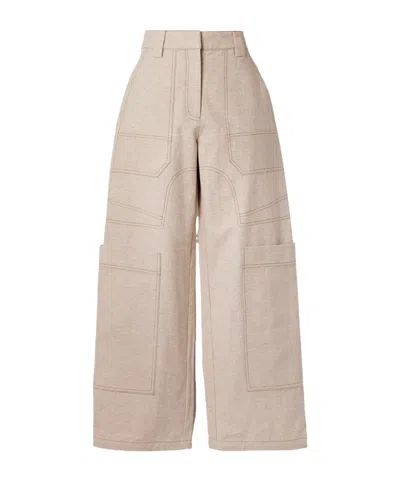 Cult Gaia Wynn Wide-leg Cargo Pants In Neutral