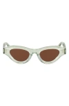 Cult Gaia X Thierry Lasry Jaya 49mm Cat Eye Sunglasses In Green