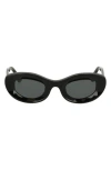 Cult Gaia X Thierry Lasry Jazz 47mm Oval Sunglasses In Black