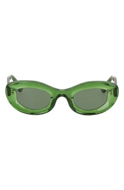 Cult Gaia X Thierry Lasry Jazz 47mm Oval Sunglasses In Green