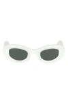 Cult Gaia X Thierry Lasry Jazz 47mm Oval Sunglasses In White