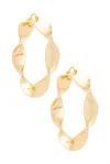 Cult Gaia Yael Earrings In Shiny Brass