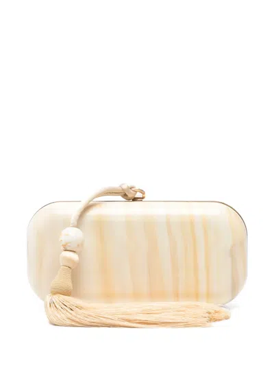 Cult Gaia Yasmin Clutch Bag In Neutral