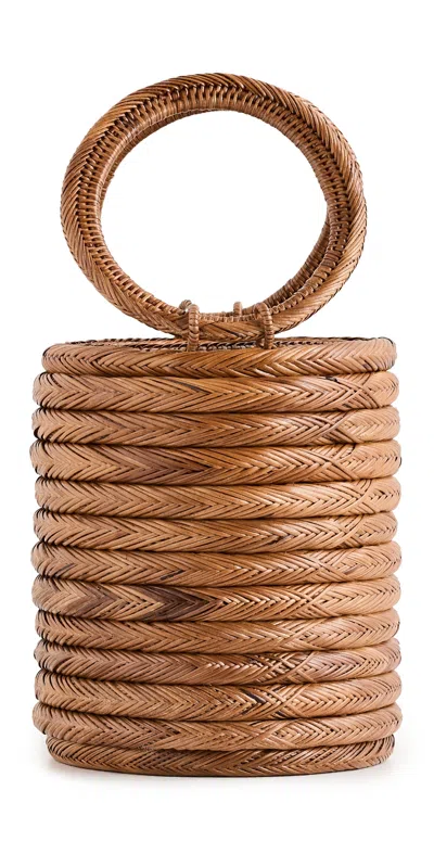 Cult Gaia Yasmina Top Handle Toasted Natural In Brown