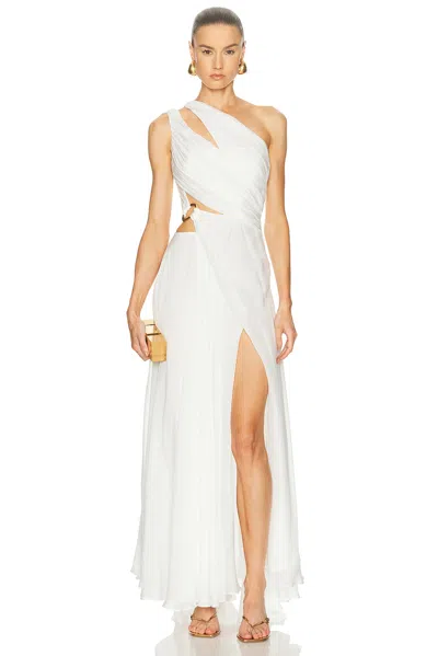Cult Gaia Zan One-shoulder Ring Gown Dress In White