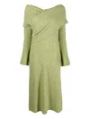 Cult Gaia Zennie Off-shoulder Midi Dress In Green