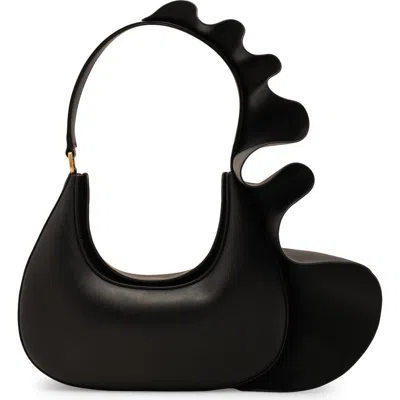 Cult Gaia Zoella Leather Shoulder Bag In Black