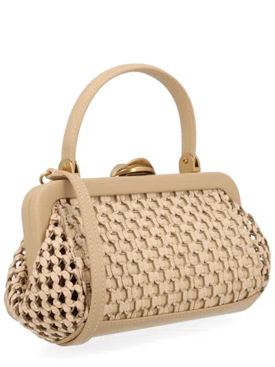 Cult Gaia Zuma Clutch In Beige