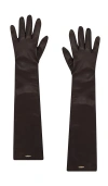 Cult Gaia Zya Gloves In Chocolate