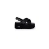 Cult Black Leather Sandal In Black