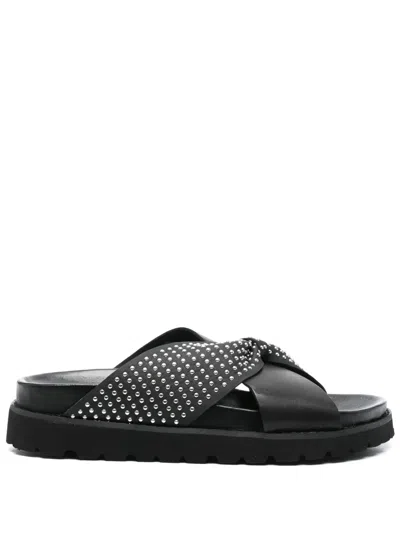 Cult Lizzo Flat Sandals In Black