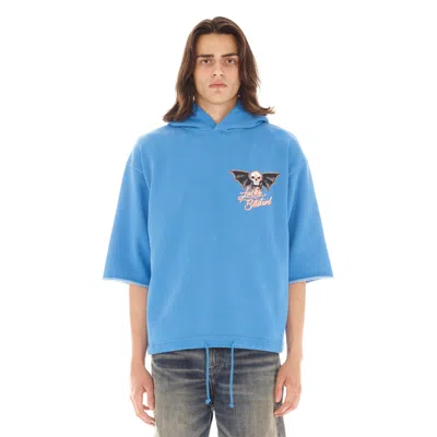 Cult Of Individuality 3/4 Lucky Bastard Hoodie In Lucky Bastard In Blue