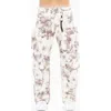 Cult Of Individuality Baggy Cargo Jeans In Flora Print