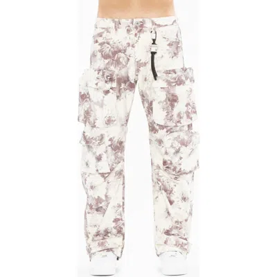 Cult Of Individuality Baggy Cargo Jeans In Flora Print