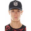 Cult Of Individuality Clean Crystal Embellished Logo Trucker Hat In Black