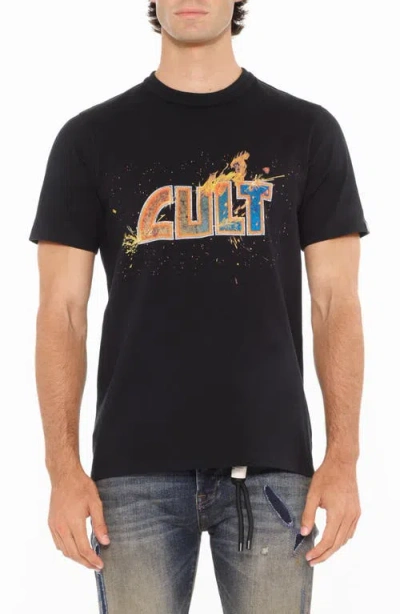 Cult Of Individuality Cotton Graphic T-shirt In Black