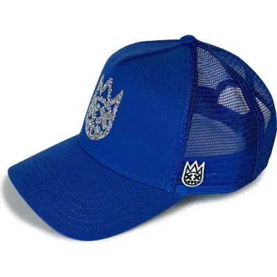 Cult Of Individuality Crystal Shimuchan Logo Trucker Hat In Blue