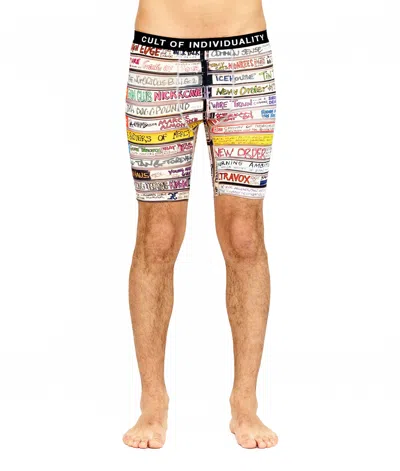 Cult Of Individuality Cult Briefs 2 Pack "cassetts" Print/gold Solid In Multi