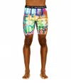 Cult Of Individuality Cult Briefs 2 Pack "paradise" Print/surf Blue Solid In Multi
