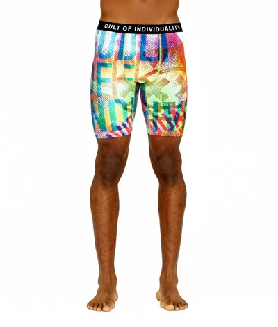 Cult Of Individuality Cult Briefs 2 Pack "paradise" Print/surf Blue Solid In Multi
