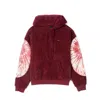 Cult Of Individuality Cult's Burgundy Tye Dye Pullover Sweatshirt In Vintage Merlot