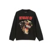 Cult Of Individuality Cult's Crew Neck Fleece Sweater "false Prophets" In Pirate Black