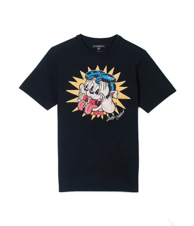 Cult Of Individuality Cult's Short Sleeve Crew Neck Tee "lucky Bastard" In Black