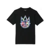 Cult Of Individuality Cult's Short Sleeve Crew Neck Tee "tye Dye Shimuchan Logo" In Pirate Black