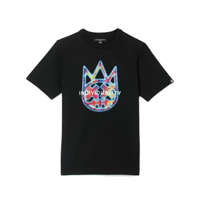 Cult Of Individuality Cult's Short Sleeve Crew Neck Tee "tye Dye Shimuchan Logo" In Pirate Black