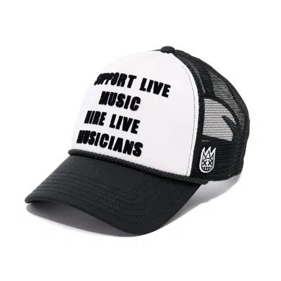 Cult Of Individuality Cult's Support Live Music Foam Mesh Trucker In White & Black