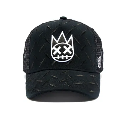 Cult Of Individuality Diamond Plate Trucker Hat In Black