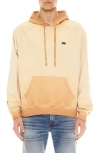 Cult Of Individuality Distressed Two-tone Hoodie In Vintage Rust