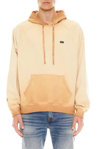 Cult Of Individuality Distressed Two-tone Hoodie In Vintage Rust