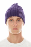 Cult Of Individuality Embroidered Logo Cotton Knit Beanie In Iris