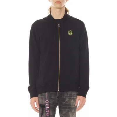 CULT OF INDIVIDUALITY CULT OF INDIVIDUALITY FALLEN ANGEL COTTON GRAPHIC ZIP-UP HOODIE