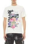 Cult Of Individuality Floral Graphic T-shirt In Neutral